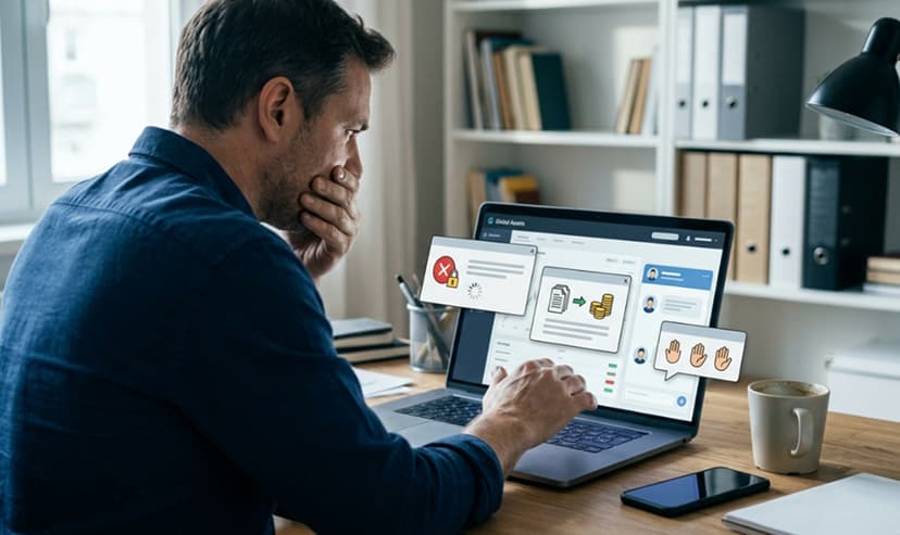 Dashboard showing blocked withdrawal attempt